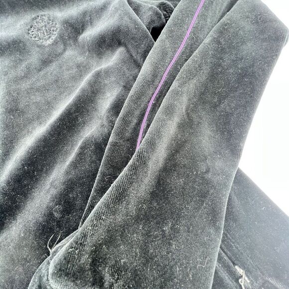 Ralph Lauren Active Velvet Full Zip Jacket Size L Black - Picture 2 of 6